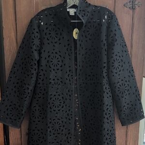 NWT Boutique Brand Grace Chung Black Laser-Cut Women's Jacket